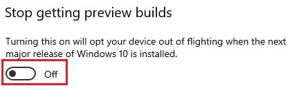 stop preview builds