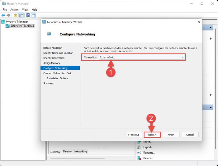 Connect a virtual switch