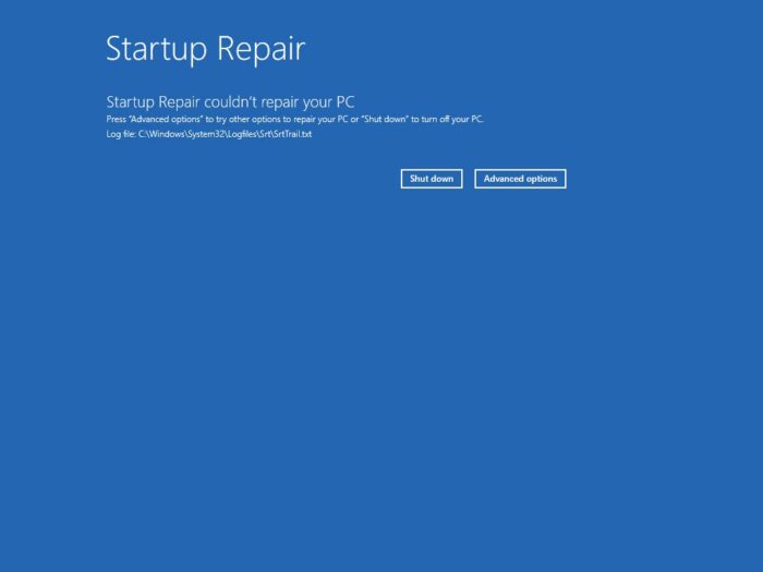 How To Use Bootrec To Repair Startup Issues In Windows 6 Unable to repair the PC