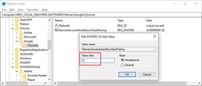 2 Ways to Disable PIN Authentication in Google Chrome Remote Desktop 5 value data 6