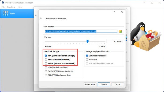 4 Ways to Convert VirtualBox VDI to VMware VMDK 1 virtualbox create vm vhd type