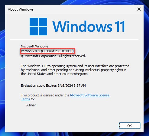 Microsoft Is Bringing An Improved Context Menu To Windows 11 7 Windows 11 Build 26058 installed successfully