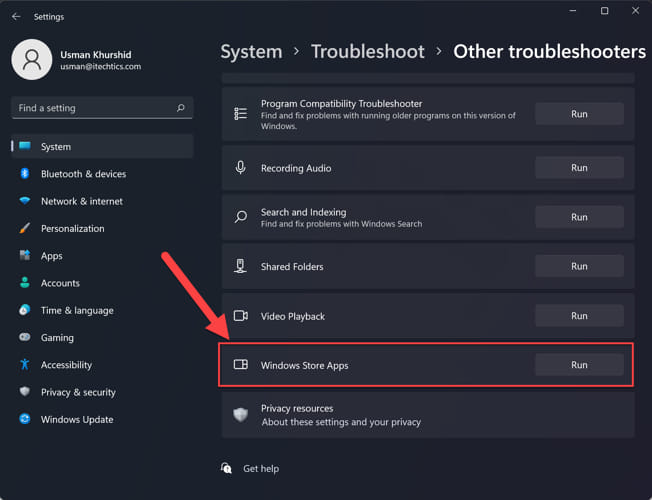 How to Access the WindowsApps Folder in Windows 5 Windows Store Apps troubleshooter in Windows 11