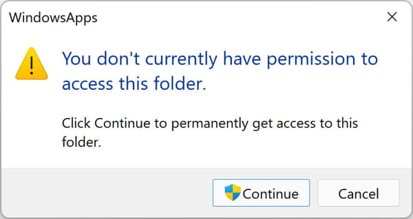 How to Access the WindowsApps Folder in Windows 1 WindowsApps permissions access denied
