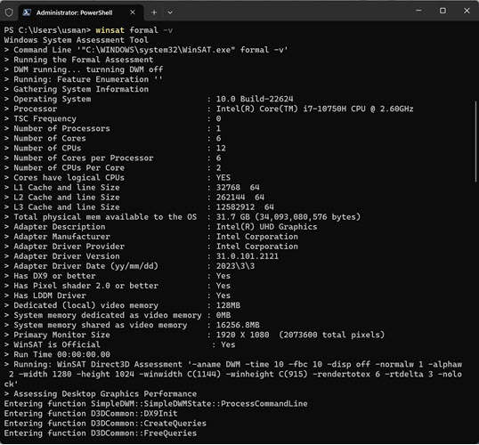 How To Run SSD Speed Test In Windows Using Command Line 2 WinSAT formal command