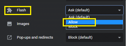 Flash Player not working