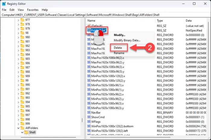 Speed Up Large Folder Loading Using Windows File Explorer By Disabling Automatic Folder Discovery 6 Delete the FolderType string