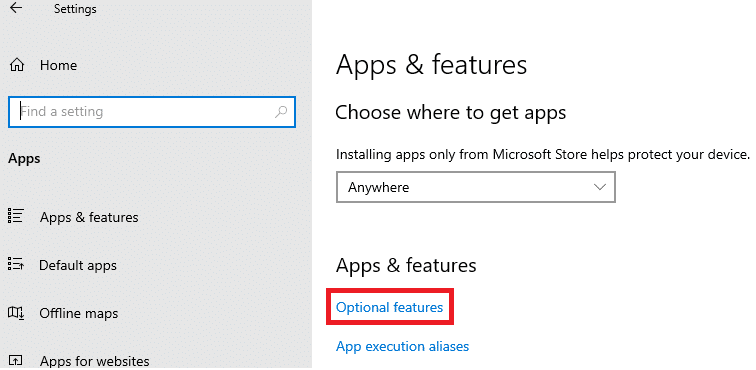 Optional features