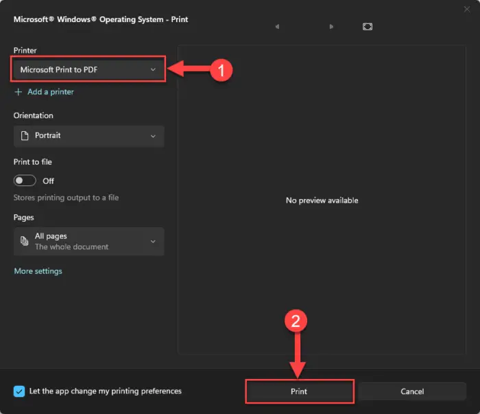 Prnit XPS to PDF with XPS Viewer
