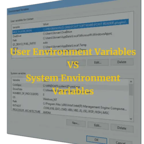 Windows system variables and user environment variables 1 Windows system variables and user environment variables 1